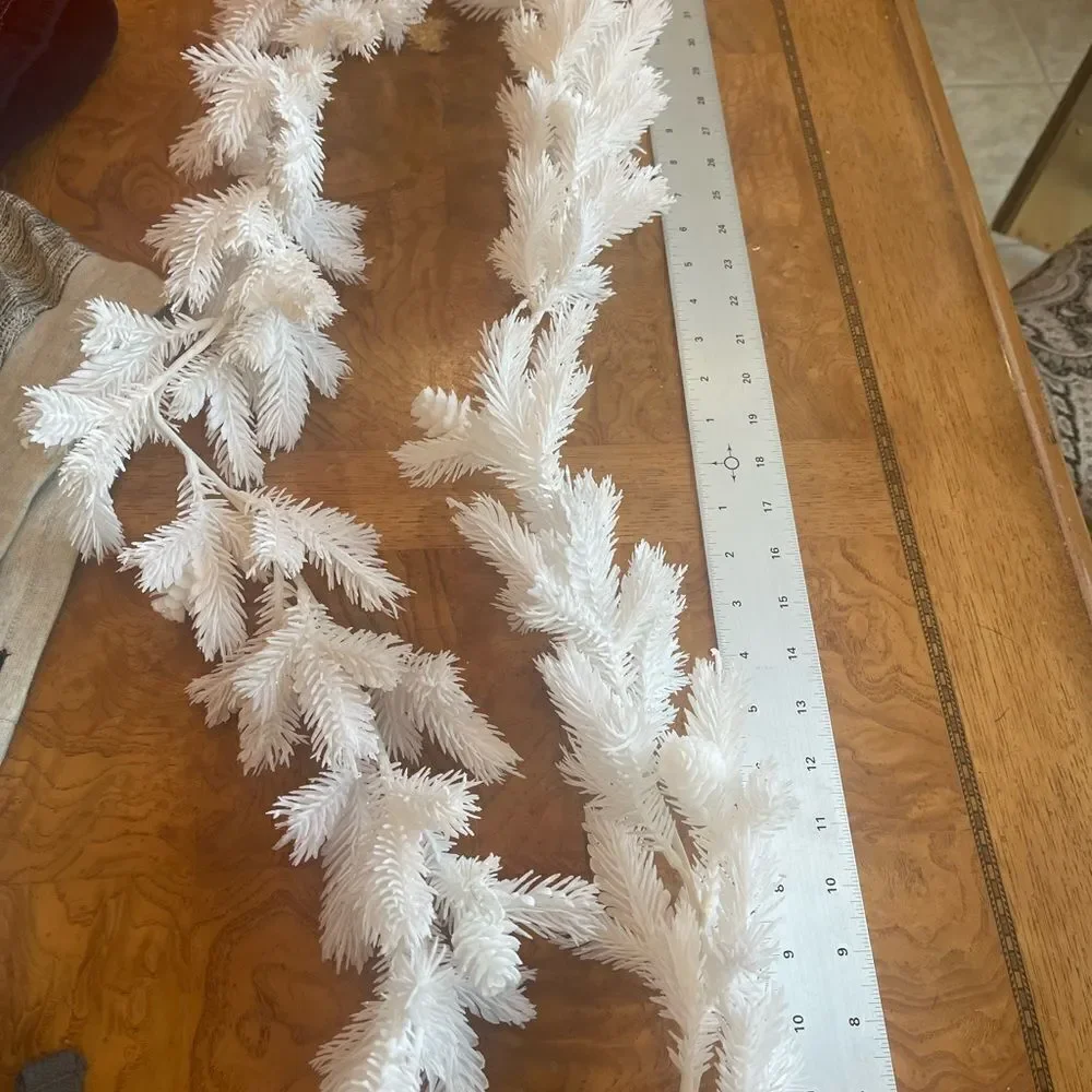 Garland White Pine Tree with Pinecones Garland!